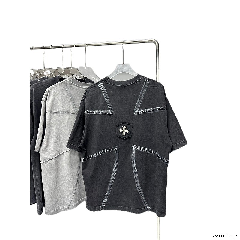 Chrome Hearts Cross Vintage Distressed Black Short-sleeve T-shirt