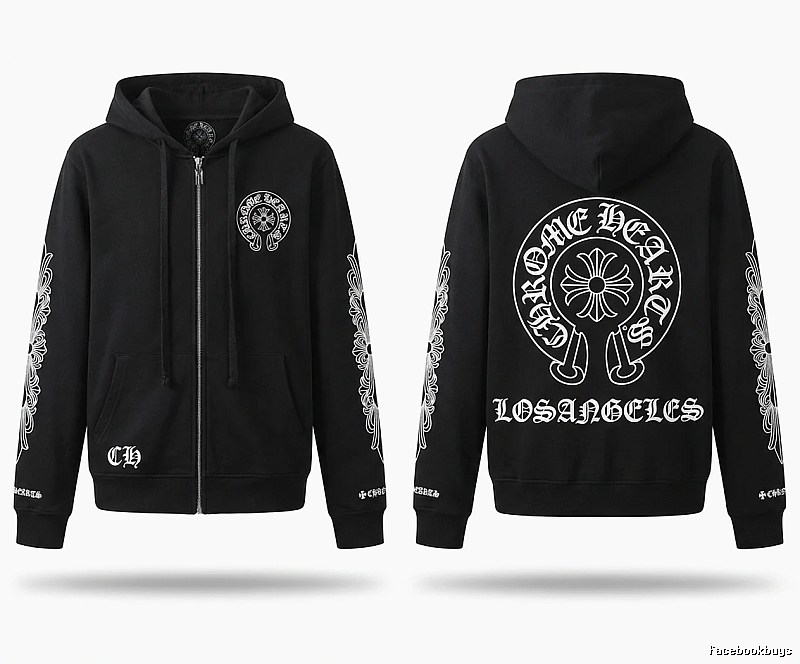 Chrome Hearts dark style black cardigan