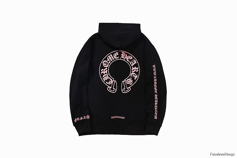 Chrome Hearts Patterned Cross graphic hoodie Black Blue Cross with Polished Detail