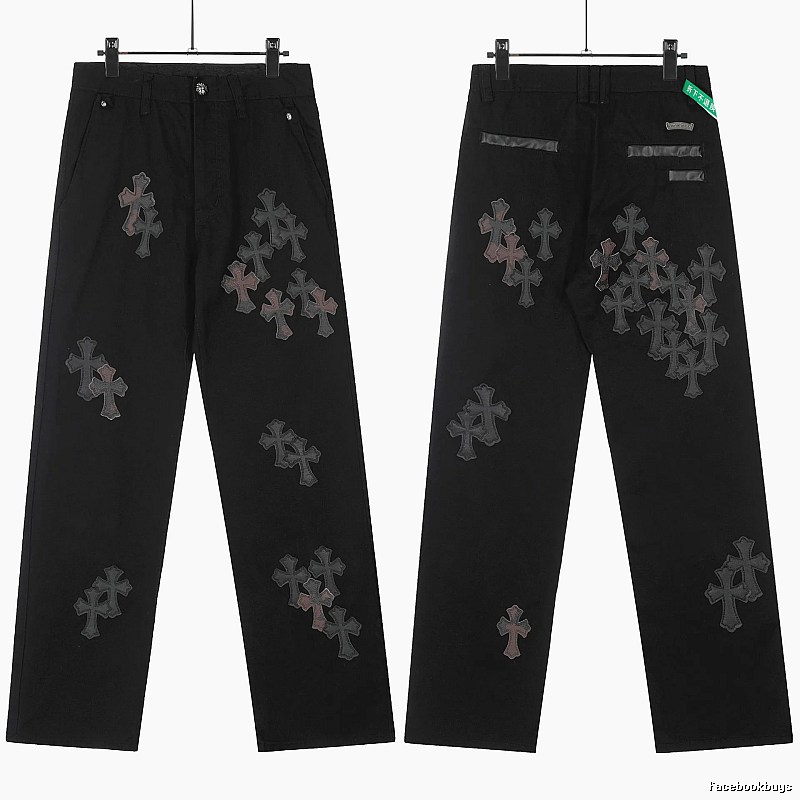 Chrome Hearts Patterned Graphic jeans Light Denim Jeans with Polished Detail