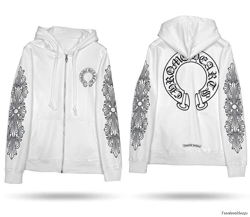 Chrome Hearts Printed Trendy and Cool Style White Hoodie