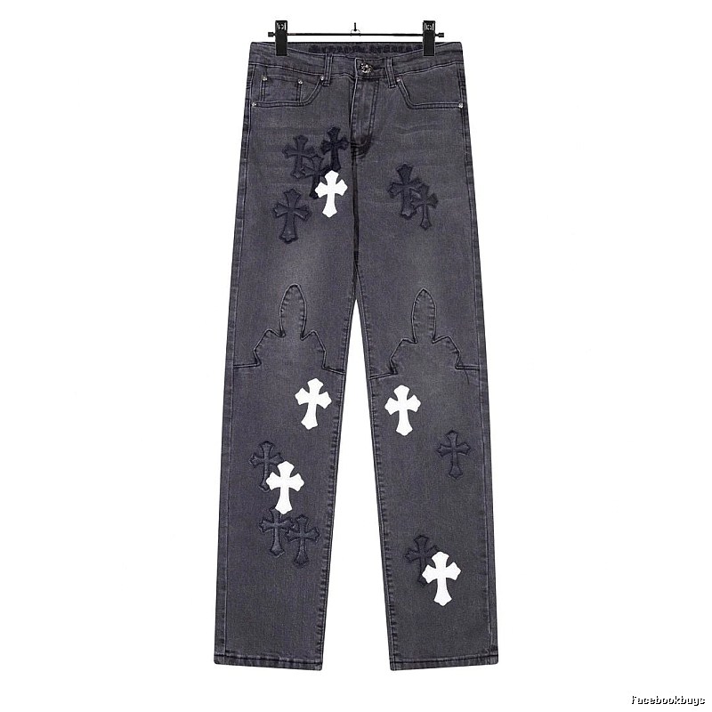 Chrome Hearts Relaxed Graphic jeans Light Denim Jeans with Designer-Inspired Detail