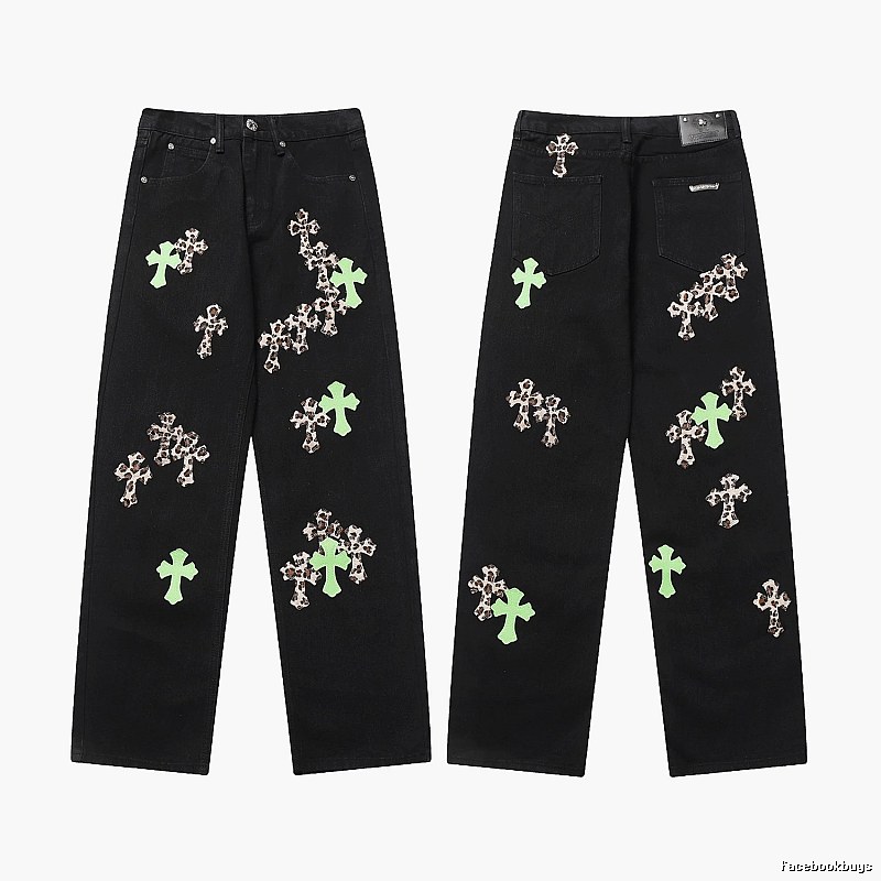 Chrome Hearts Summer Graphic jeans Light Denim Jeans with Bold Graphic