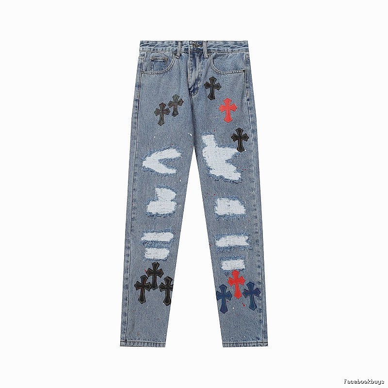 Chrome Hearts Summer Graphic jeans Light Denim Jeans with Clean Finish