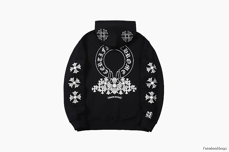 Chrome Hearts Urban Cross graphic hoodie Black Blue Cross with Statement Pattern