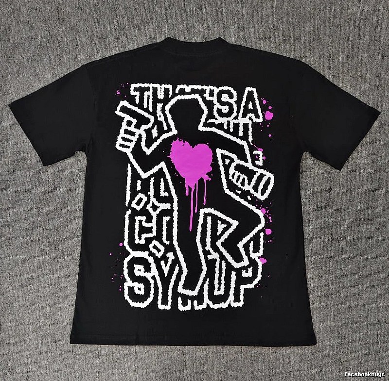 CLOT Heart Graffiti Street Style Black Short-sleeve T-shirt