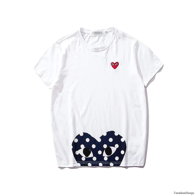 Comme des Garcons PLAY 2021-49 Blue Style 2149 Heart Logo T-Shirt Gift Ready