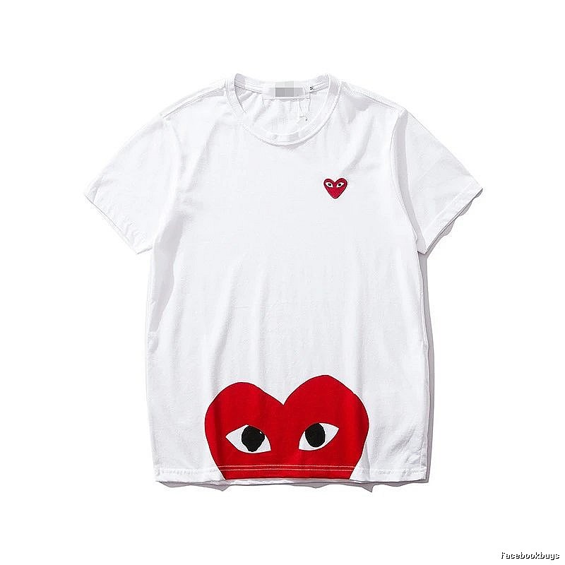 Comme des Garcons PLAY 2021-49 Red Style 2149 Heart Logo T-Shirt Resort Wear