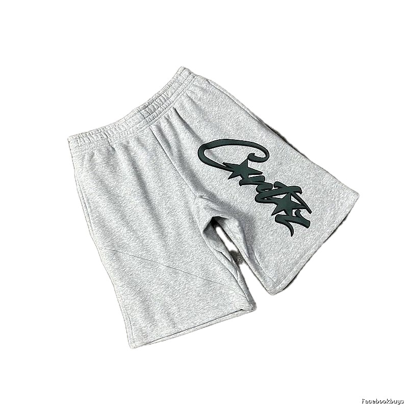 Corteiz letter-style grey shorts