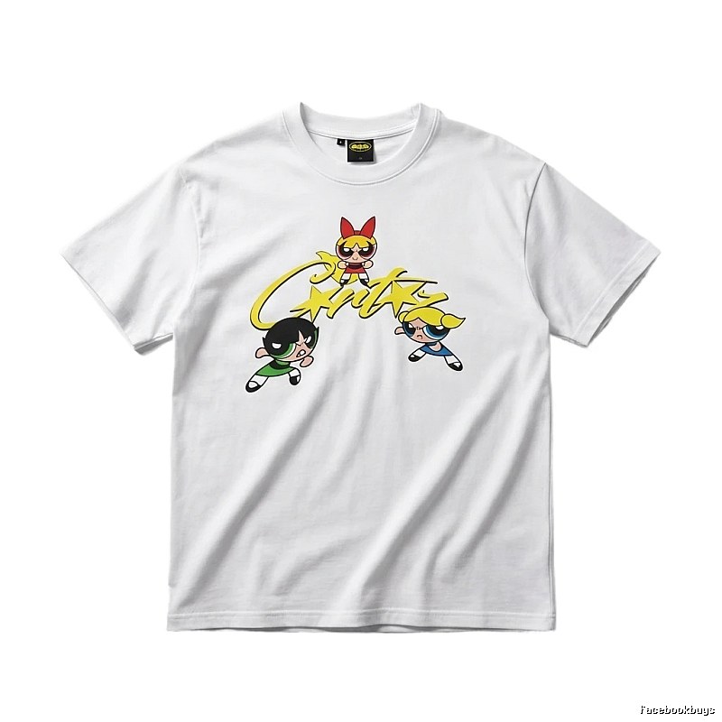 Corteiz Powerpuff Girls Cartoon White T-shirt