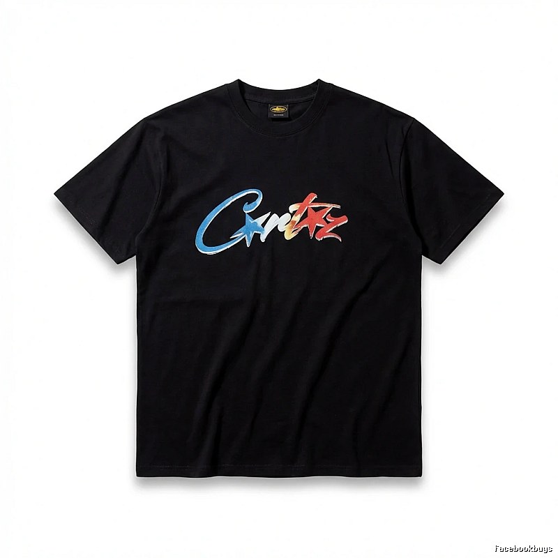 Corteiz Printed Trendy Black T-shirt
