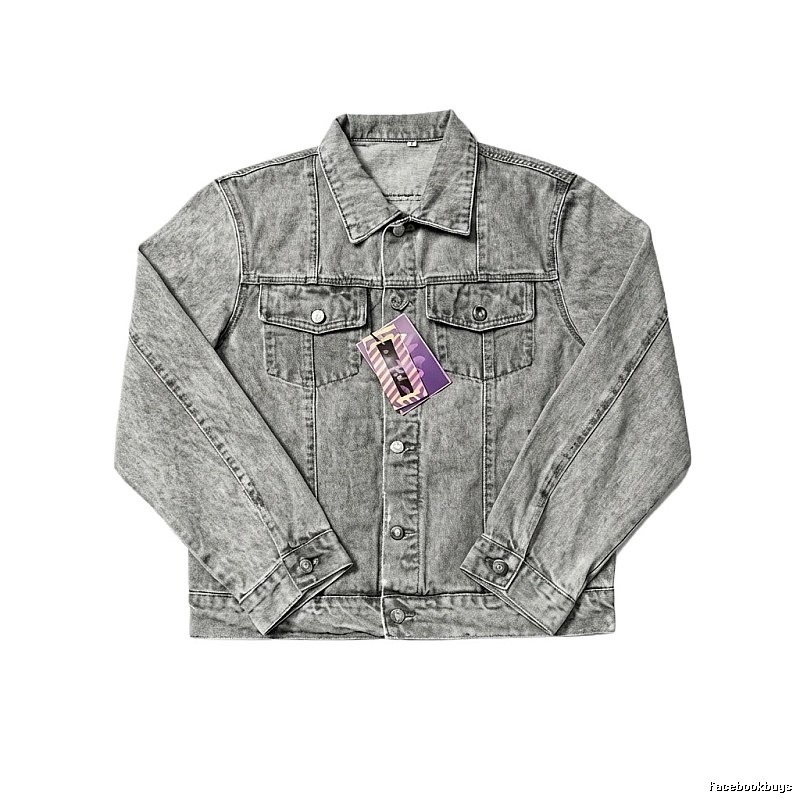 Corteiz Washed Grey Denim Jacket