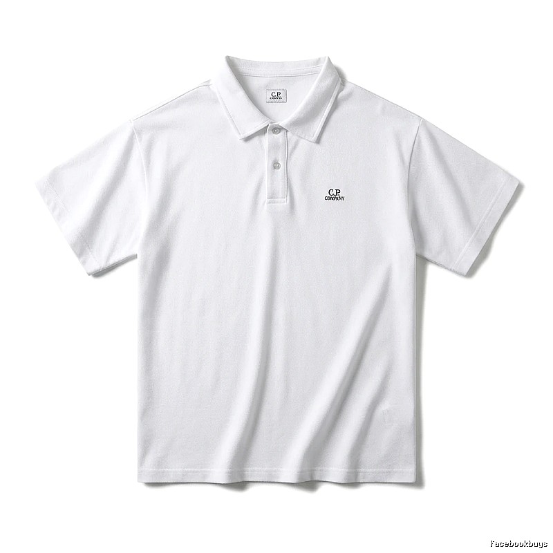 C.P simple style white Polo shirt