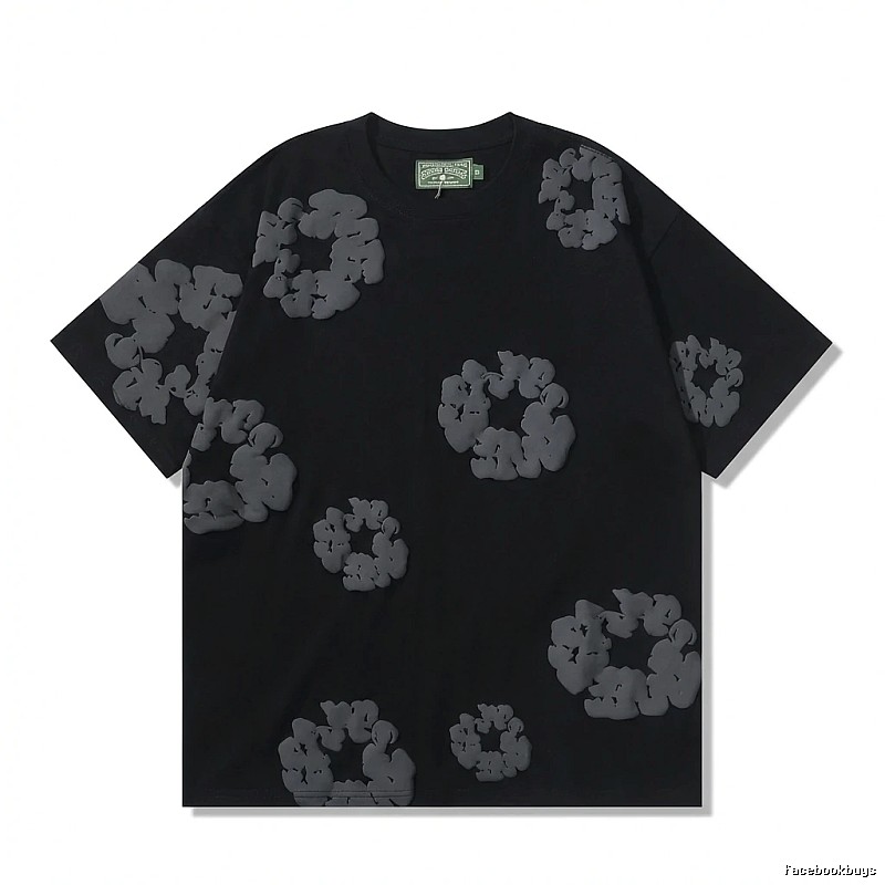 DENIM TEARS Dark Style Black Short-Sleeve