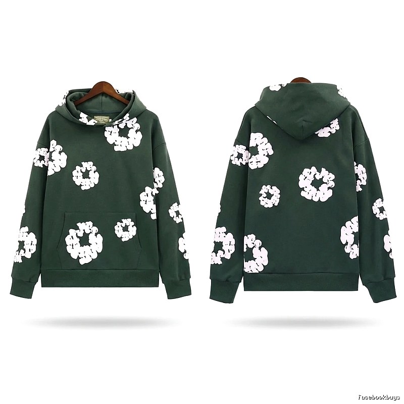 DENIM TEARS Floral Print Dark Green Sweatshirt