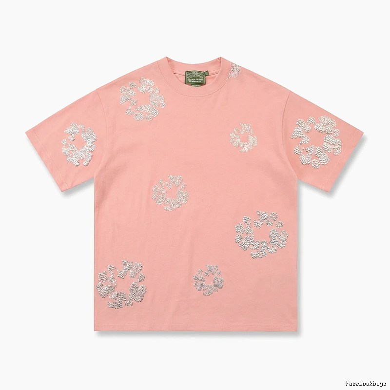DENIM TEARS Pink Trendy Short-sleeve