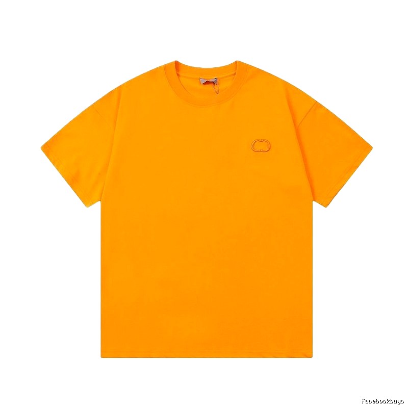 Dior Classic Collection Minimalist Style Orange Short-sleeve T-shirt