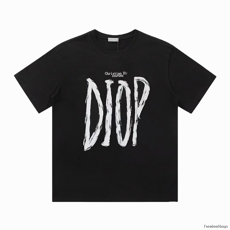 Dior Couture Graffiti Style Black T-Shirt