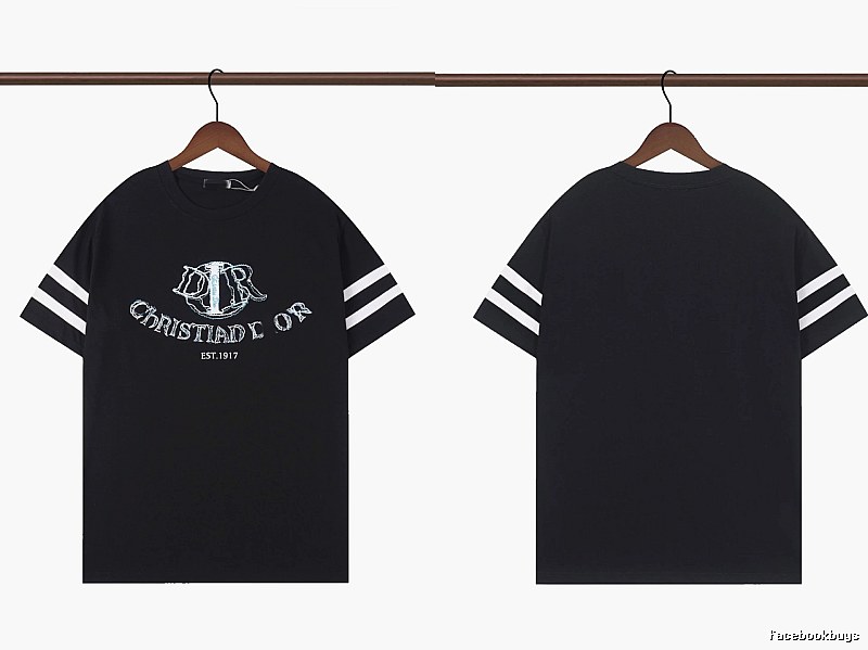 Dior Embroidered Vintage-style Black Short-sleeve T-shirt