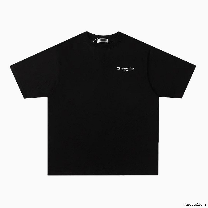 Dior Haute Couture Collection Minimalist Style Black Short-sleeve T-shirt