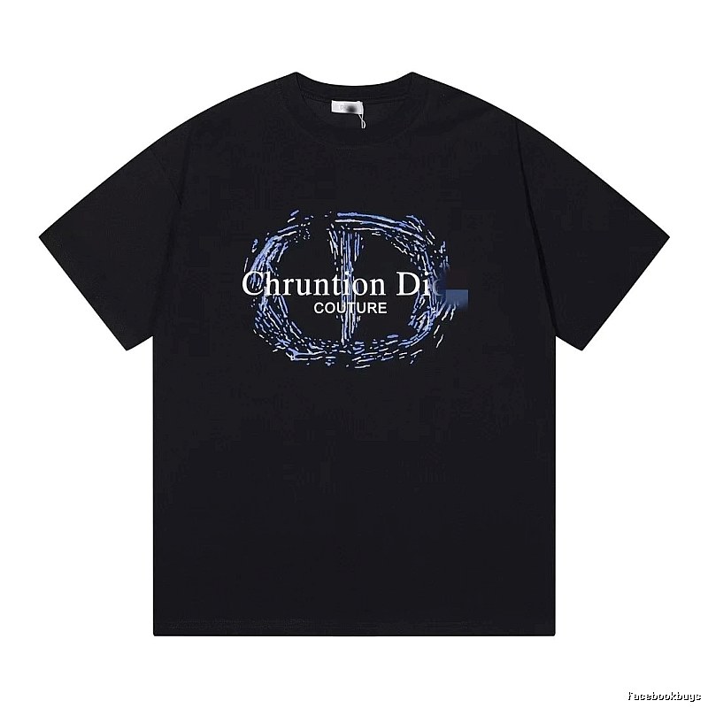 Dior Haute Couture Graffiti-style Black Short-sleeve T-shirt