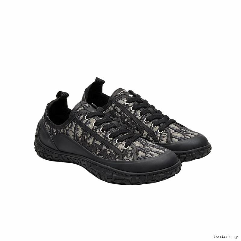 Dior monogram casual style black shoes