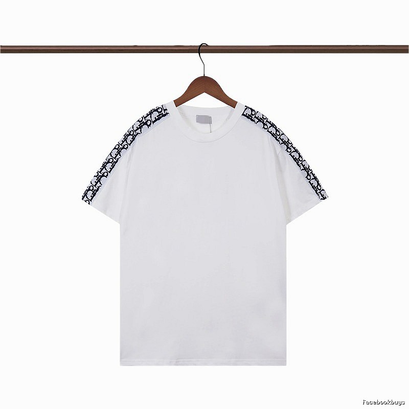 Dior Monogram Logo Tape Casual White T-Shirt