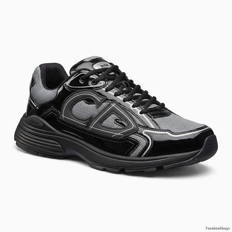 Dior retro-style black and grey sports shoes