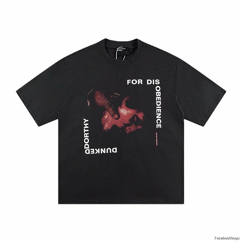 ERD GRJKD Dark Print Black Short Sleeve T-Shirt