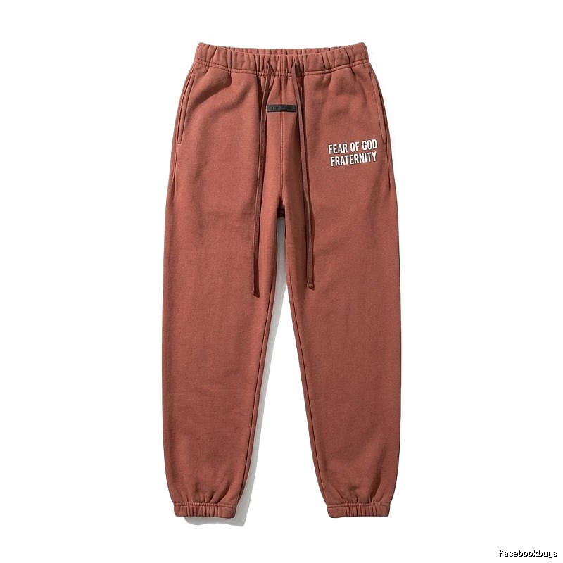 ESSENTIALS Casual Style Brown-Red Sweatpants