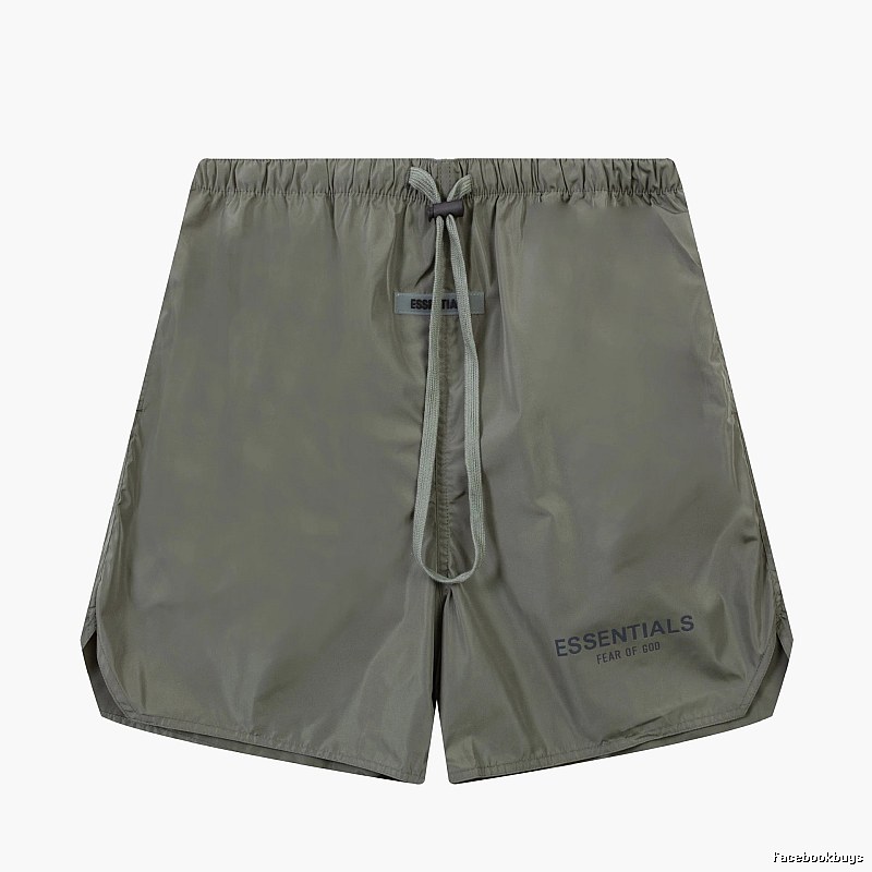 ESSENTIALS casual style military green shorts