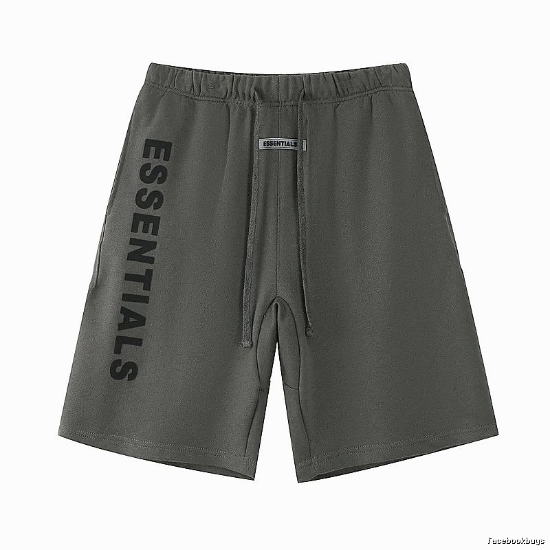 ESSENTIALS Letter Style Dark Grey Shorts