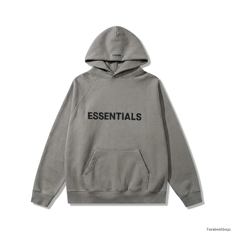 ESSENTIALS minimalist gray hoodie
