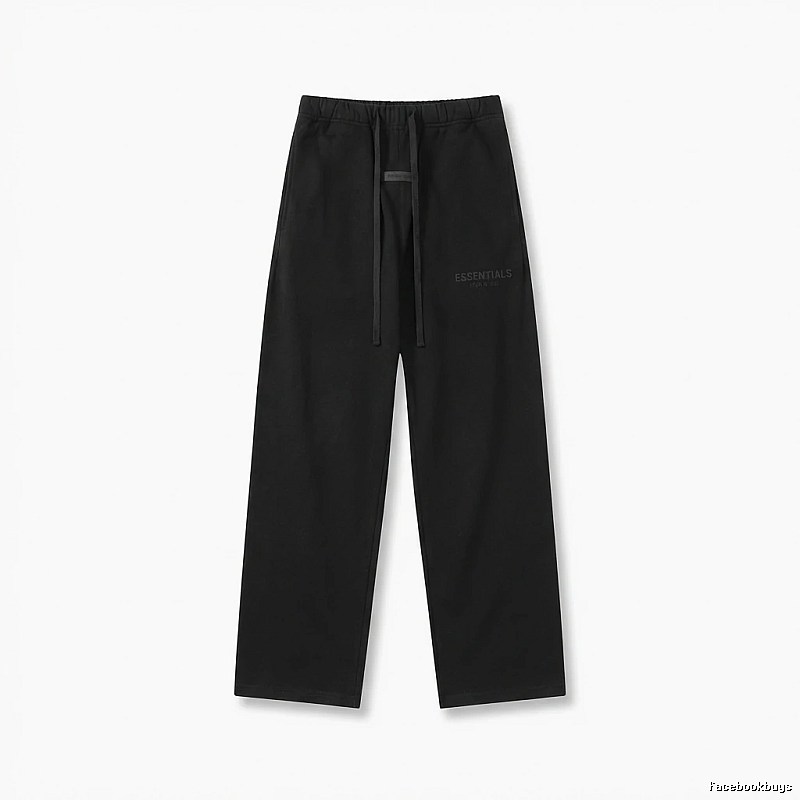 ESSENTIALS minimalist style black long trousers