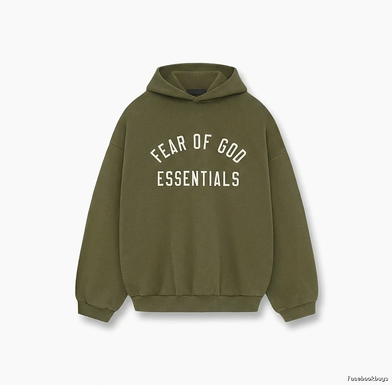 ESSENTIALS minimalist style olive green sweatshirt