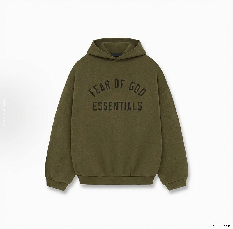 ESSENTIALS minimalist style olive green sweatshirt