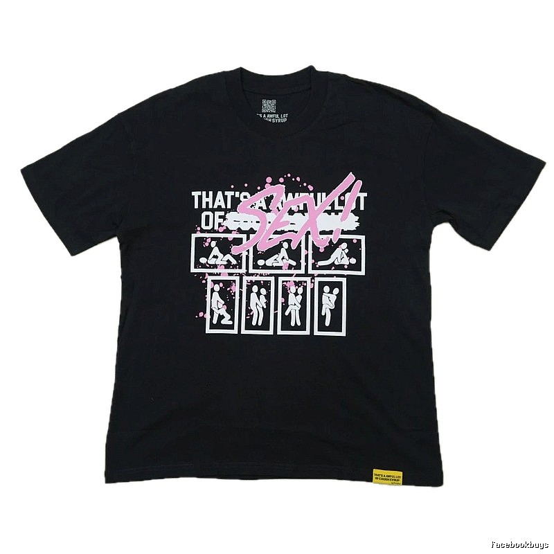 FR2 Funky Print Street Style Black Short-sleeve T-shirt