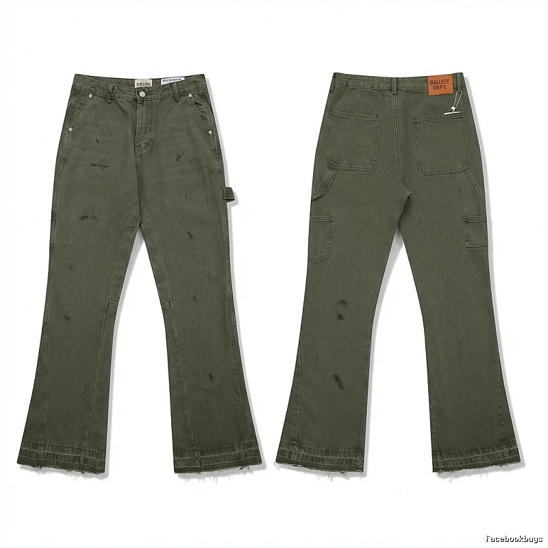 Gallery Dept. Distressed Style Military Green Utility Pants