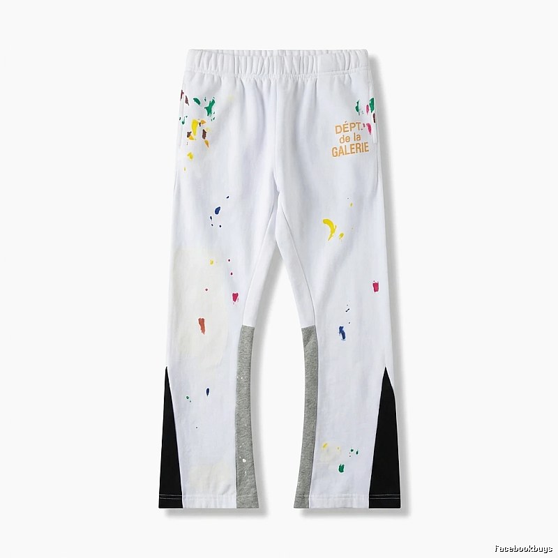 Gallery Dept Graffiti Style White Long Trousers