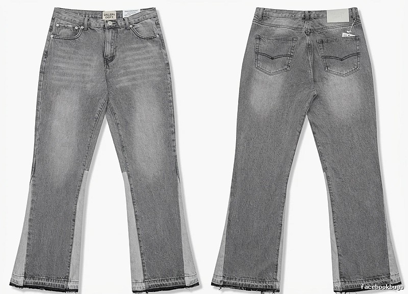 Gallery Dept. patchwork style gray jeans