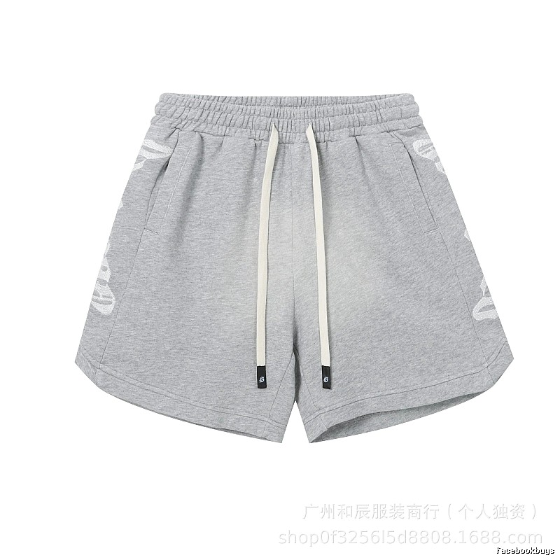 Godspeed Print Street Style Light Gray Casual Shorts