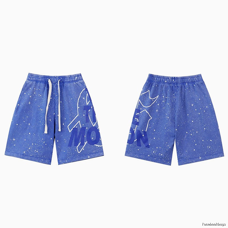Godspeed Starry Sky Street Style Blue Shorts