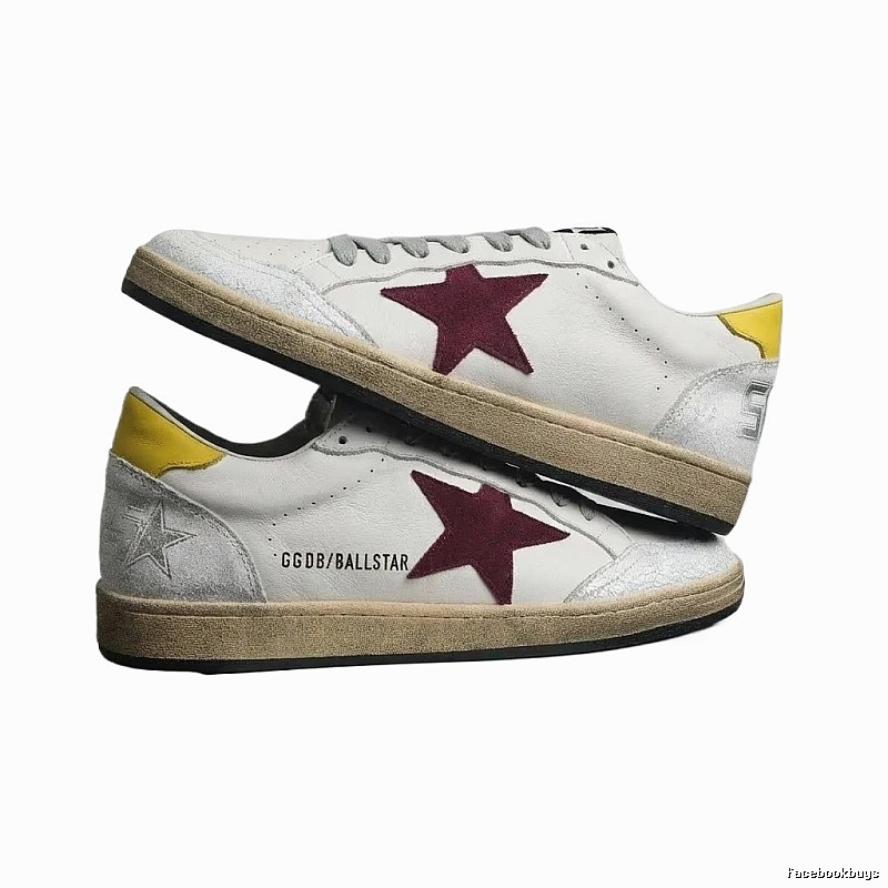 Golden Goose Ballstar retro-style white shoes