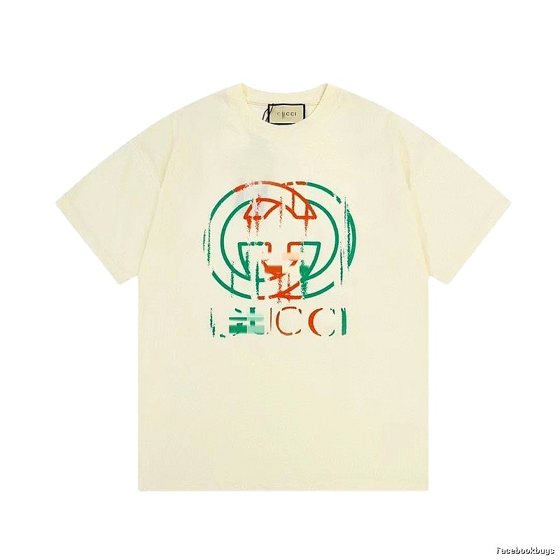 Gucci Double G Graffiti Vintage Style Off-white T-shirt