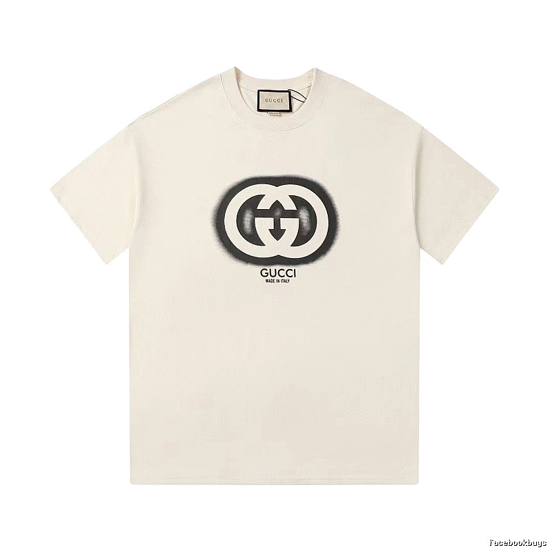 Gucci Double G Print Vintage Style Off-white T-shirt