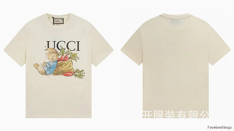 Gucci Peter Rabbit Vintage Style Off-White Short-Sleeve T-Shirt