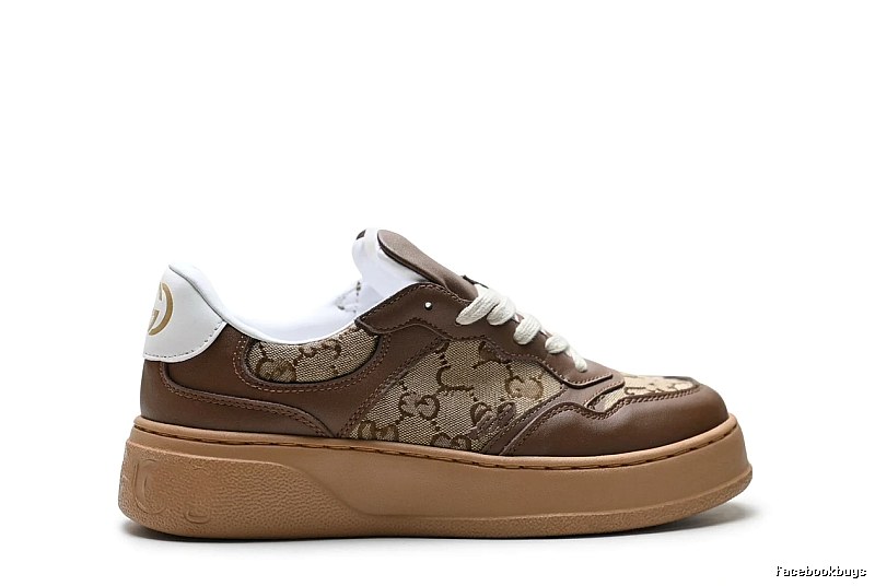 Gucci retro-style brown sports shoes