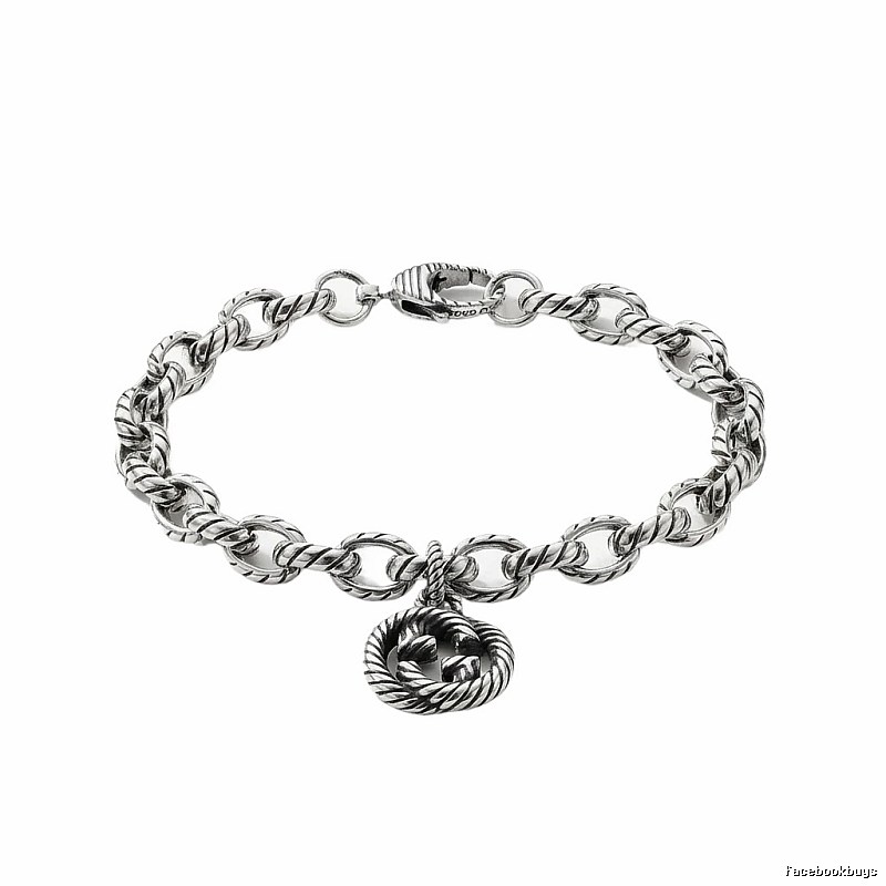 Gucci retro-style silver bracelet