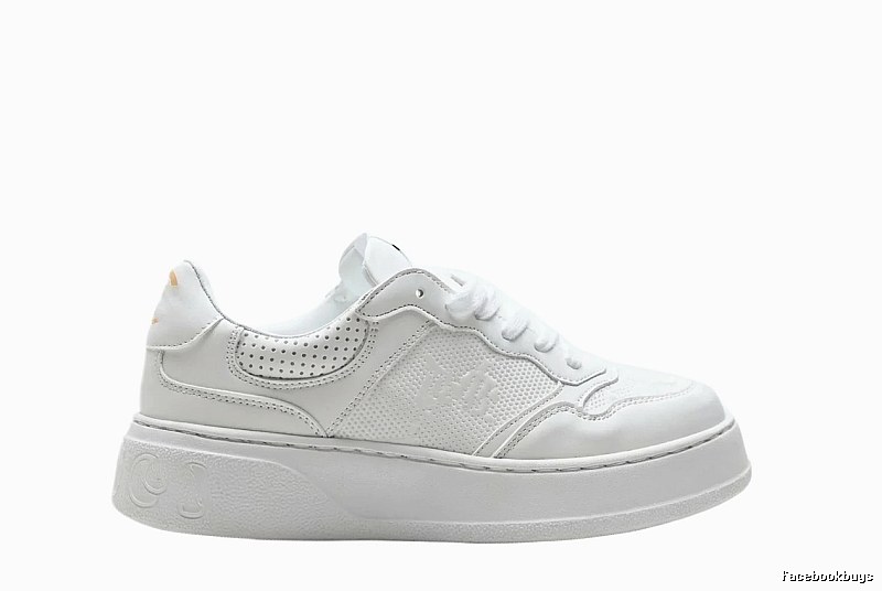 Gucci retro-style white canvas shoes