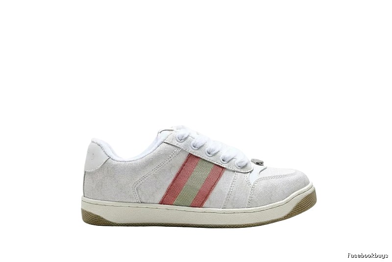 Gucci retro-style white canvas shoes